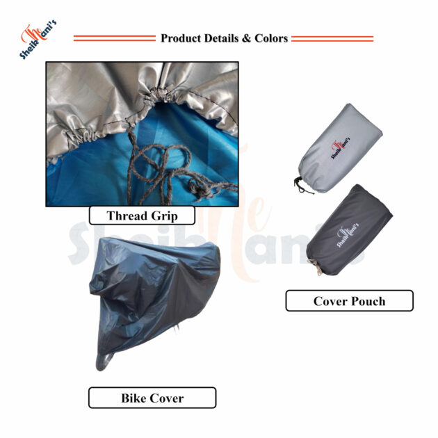 Bike Cover - Universal Bike Covers for cd 70 cc bike cd 125 cc bike –The Sheikhani's Dust proof Scratch proof Bike Top Covers – Made from quality fabric to save Motorbike color from fading - Image 3