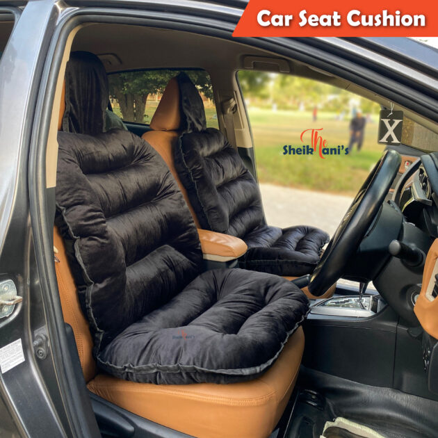 Car Seat Cushion (1 pc) - Car Seat Comforter to relieve fatigue - Car Interior Accessories - Velvet Car Seat Cushion with seat style shape - Cushioned Seat cover for drivers and travelers - Back Support - Image 2