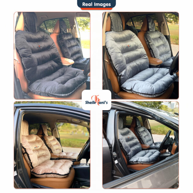 Car Seat Cushion (1 pc) - Car Seat Comforter to relieve fatigue - Car Interior Accessories - Velvet Car Seat Cushion with seat style shape - Cushioned Seat cover for drivers and travelers - Back Support - Image 5