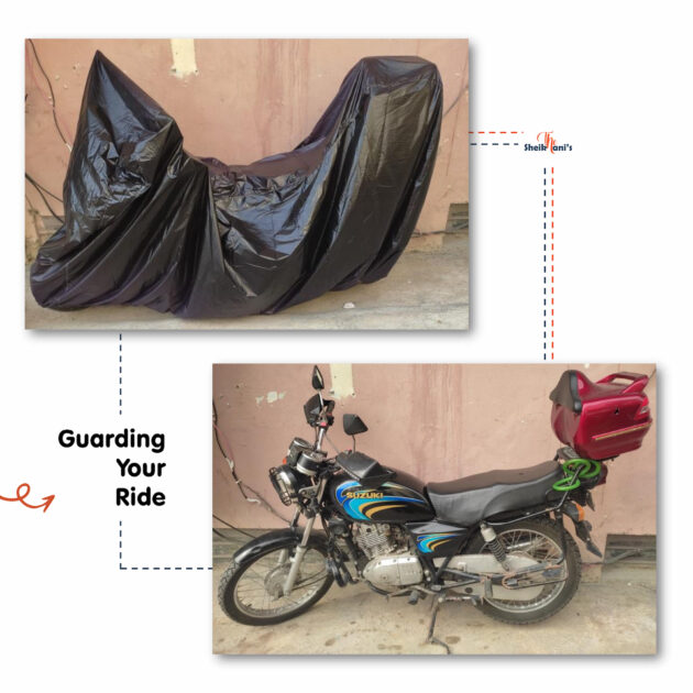 Bike Cover for bike with Side Mirrors and Top Box Tail Box Dust Proof Parking Cover and Dirt proof Bike Top Cover - Made from quality bike covers fabric to save your ride - Image 4