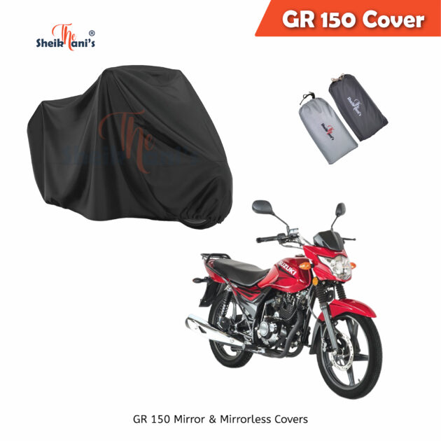 Suzuki GR 150 Cover Suzuki Bike Covers for 150 bike Dust proof Parking Cover and Dirt proof Bike Top Cover Made from quality bike cover fabric to save the bike