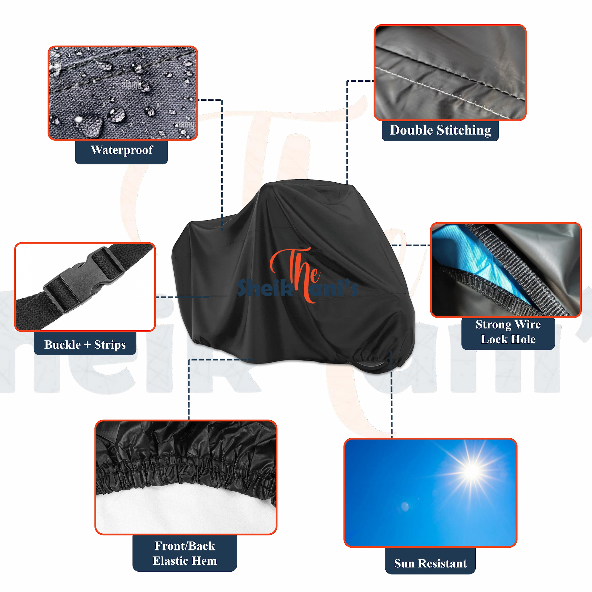 Honda CB 150F Bike Cover | Double Stitched Full Protection 4 Honda CB 150F Bike Cover | Double Stitched Full Protection - Image 4